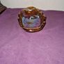Vintage Amber Carnival Glass Sunflower pattern dish Image 8