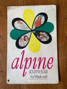 Vintage Shop Ad / Showcard for Alpine Knitwear by Woolcraft