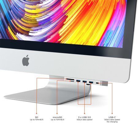 Satechi USB-C Clamp Hub Pro Type C for Apple iMac / iMac Pro USB 3.0 Micro SD