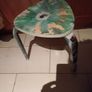 Damian Hirst Style Spin Painted Artek Stool/Side Table. Image 3