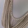 Vintage Disco Era 925 Sterling Silver Bib Necklace 27,4g  L-18" Image 3