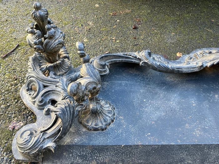 Antique fireplace fender
