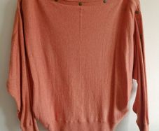 ALLSAINTS Coral/Terracotta Batwing Knit Top
