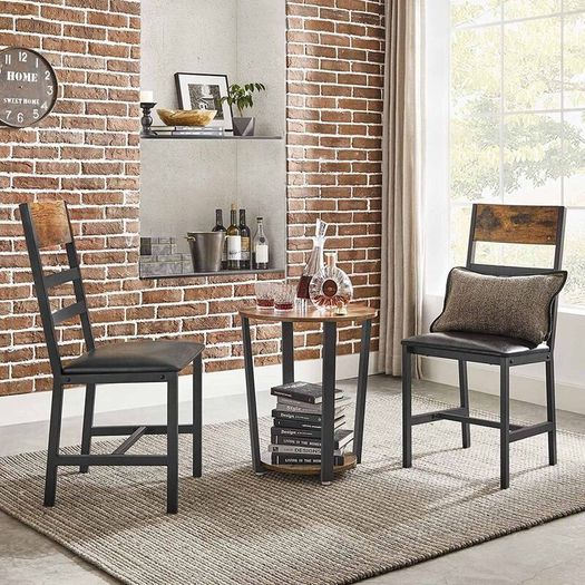 Set of 2  Dining Chairs industrial style Upholstered Dining Chairs