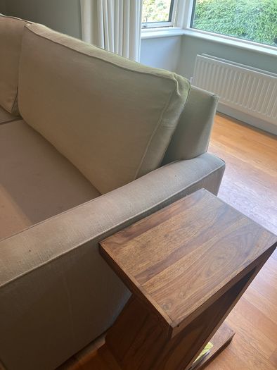large L shaped cream sofa