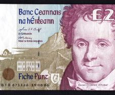 1996 Ireland IR20 Daniel O Connell Banknote Series C. Note issued 18/08/96. Serial number BIB671126