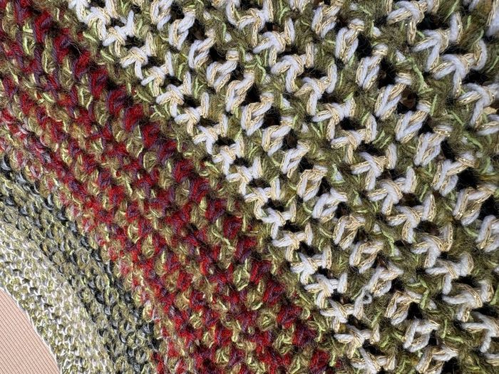 Gorgeous Hand Crochet Throw with large Pocket ( never used)