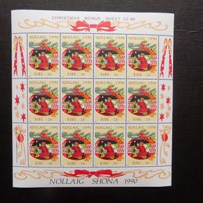 Ireland 1990.Christmas Stamp Sheetlet.Commemorative.MNH.