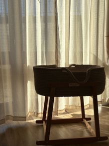 Handmade Inivalu Baby Moses Basket + Sheep Mobile