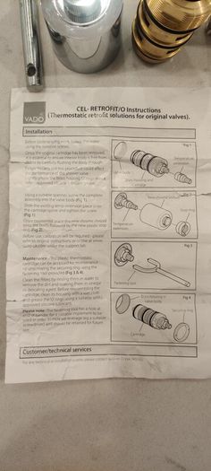VADO Thermostatic shower mixer valve upgrade CEL-RETROFIT/O