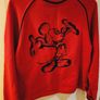 RARE Disney Mickey Mouse Vintage Sweatshirt Raised Sketch Pattern 100% Cotton Image 3