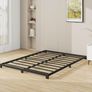 Metal Bed 135x190 cm, Double Size Heavy Duty Metal Platform Bed Frame with Steel Slat Support, No Box Spring Needed,Easy Assembly, Noise Free, Black Image 3