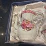 Vintage Porcelain small teapot sugar bowl and creamer set .       porcelain Image 5