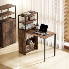 Folding Work Table With Shelf