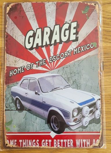 Ford Escort Mexico ; Metal Sign