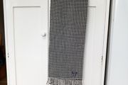 T.M. Lewin Black/Cream 100% Fine Merino Wool Scarf Houndstooth