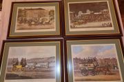 4 Vintage Coaching prints
