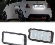 Set LED Number Plate Lights suitable for Fiat 500 2007-2015 & 2015