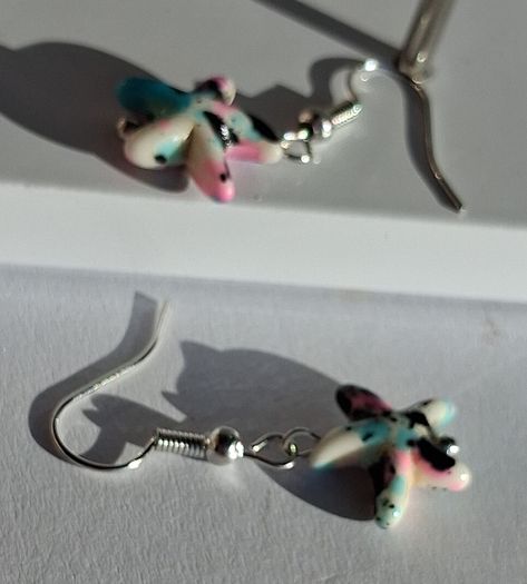 Mini Speckled Starfish Earrings