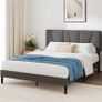 Double Bed Frame  Bed 135 x 190 cm  30cm Height  Upholstered platform bed Image 4