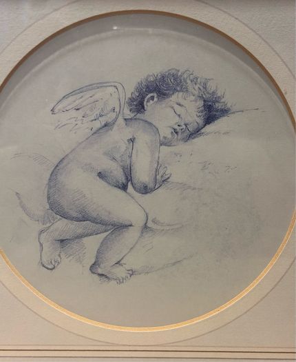 Framed Print titled "Cherub Sleeping"