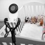 Twist Black/White | Universal Baby Monitor Holder | Secure with Straps & Clamp to Furniture | No Drilling Required | Flexible Baby Camera Mount | Baby Monitor Shelf Image 4