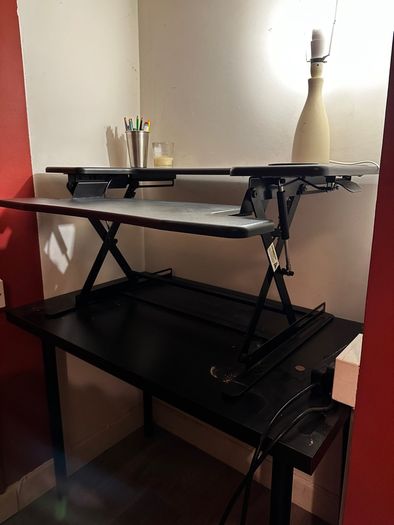 Standing Desk with adjustable height, Halter ED-600 Black