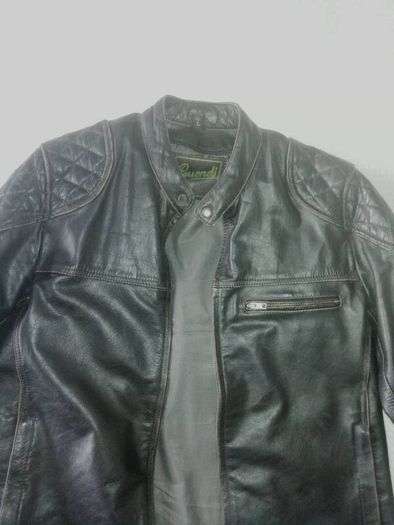 men's retro biker leather jacket