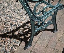 iron cast garden bench sides