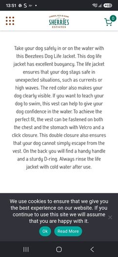 Brand new x small dogs life jacket