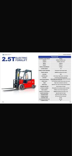 Electric Forklift 60 volt NEW