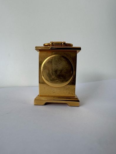 Vintage miniature Tiny Battery Operated quartz clock stainless steel quartz