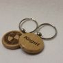 Custom Personalised Car Logo Symbol Harley BMW Honda Keychain Keyrings Gift Wood laser engrave Image 6