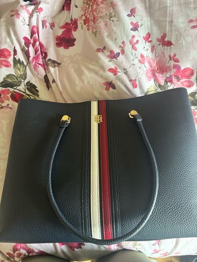 Tommy Hilfiger Navy Blue Tote Bag - Excellent Condition