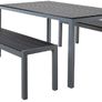 Outdoors: Garden, Balcony or Terrace Aluminium Bench with Poly Wood Surface Image 4