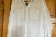 Oasis white blouse long short sleeve size 14 - New with tags