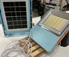Solar light & phone charger with batteries and remote 3 colours