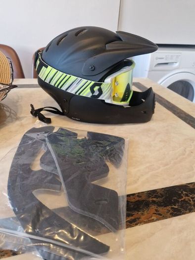Safety helmet and goggles
