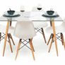 Nordic Dining Set 4 chairs white . Perfect Gift Image 2