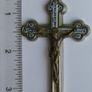 Antique 19th century Italy micro mosaic glass and metal Crucifix Cross Image 4
