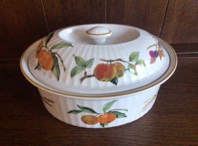 Royal Worcester Evesham pattern Large oven to Tableware lidded serving dish