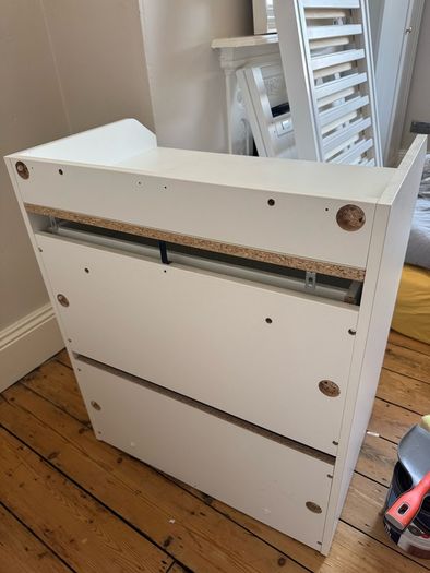 IKEA HAUGA White 3-Drawer Dresser
