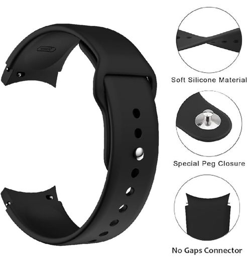 Replacement Band Silicone for Samsung Galaxy Watch 7/Watch 6 Classic/Watch FE/Watch 5 Pro, 20mm Bracelet Sport Watch Strap for Galaxy Watch 4/Active 2/Watch 3