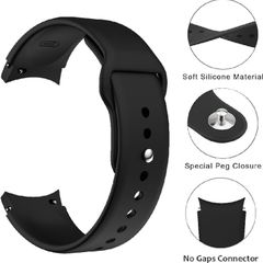 Replacement Band Silicone for Samsung Galaxy Watch 7/Watch 6 Classic/Watch FE/Watch 5 Pro, 20mm Bracelet Sport Watch Strap for Galaxy Watch 4/Active 2/Watch 3