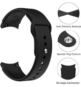 Replacement Band Silicone for Samsung Galaxy Watch 7/Watch 6 Classic/Watch FE/Watch 5 Pro, 20mm Bracelet Sport Watch Strap for Galaxy Watch 4/Active 2/Watch 3