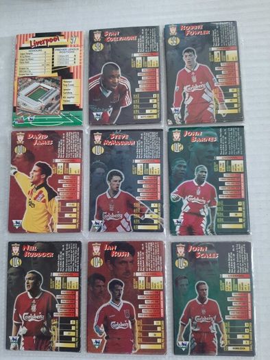 Liverpool vintage match attack cards