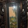 Balinese Painting in Carved Wooden Frame Image 4