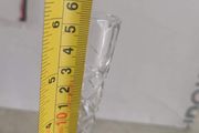 Vintage Crystal Bud Vase Diamond Cut 15.5cm Tall With Havey Base Work As Paper Wight.