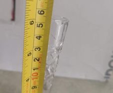 Vintage Crystal Bud Vase Diamond Cut 15.5cm Tall With Havey Base Work As Paper Wight.