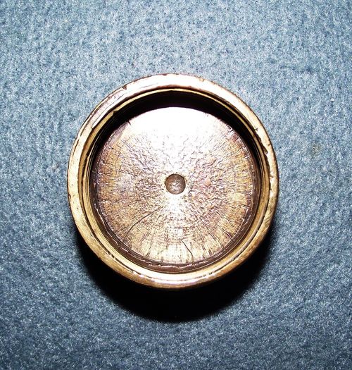 Vintage SHELL (B) brass oil can cap.